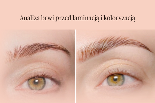 Analiza brwi przed laminacją i koloryzacją brwi