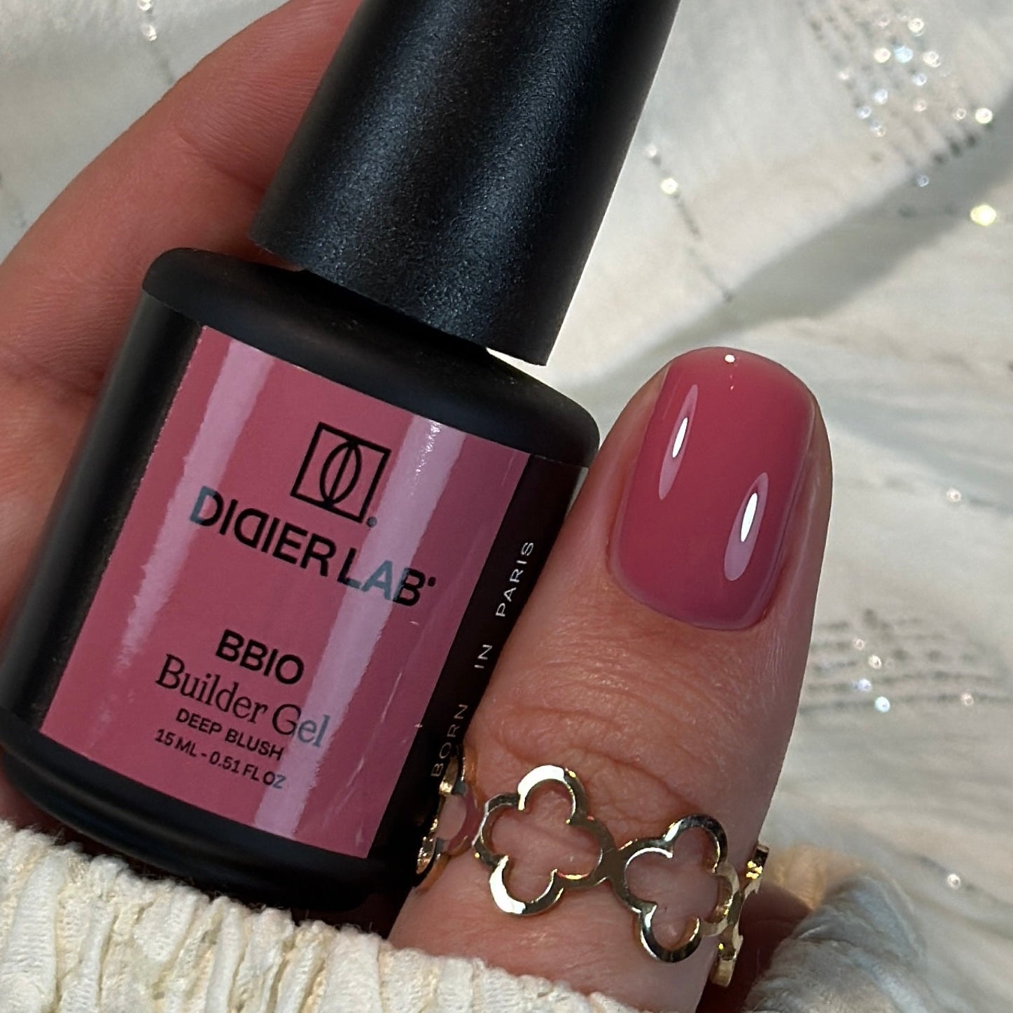 BBIO Żel budujący w butelce "Didier Lab", Deep Blush, 15ml