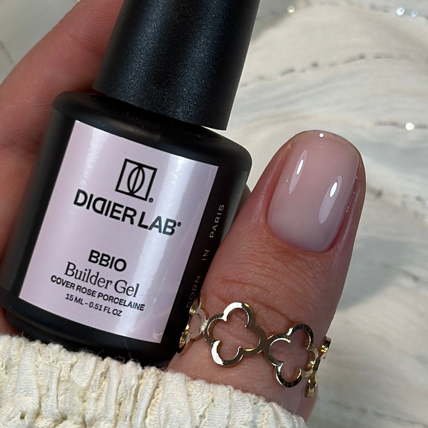 BBIO Żel budujący w butelce "Didier Lab", Rose Porcelaine, 15ml