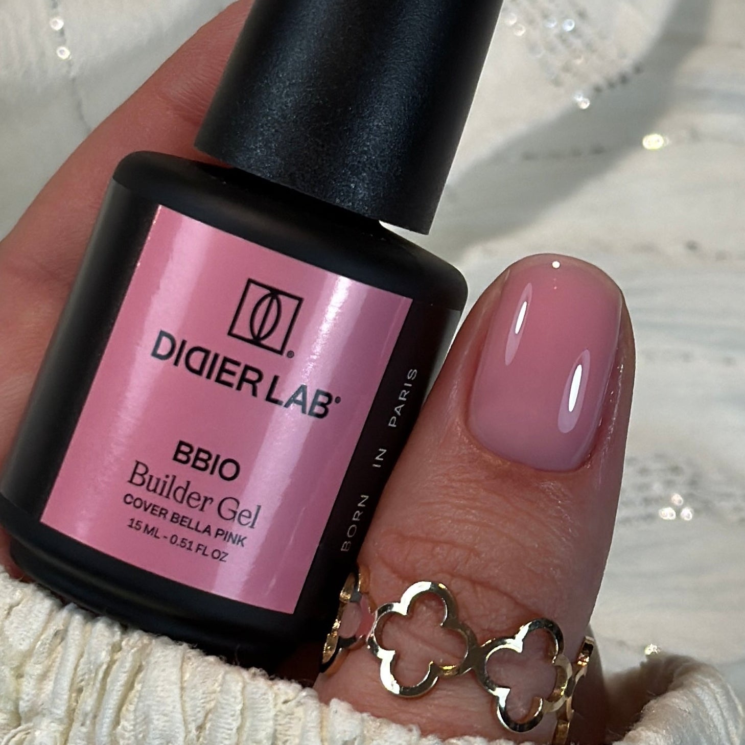 BBIO Żel budujący w butelce "Didier Lab", Bella Pink, 15ml
