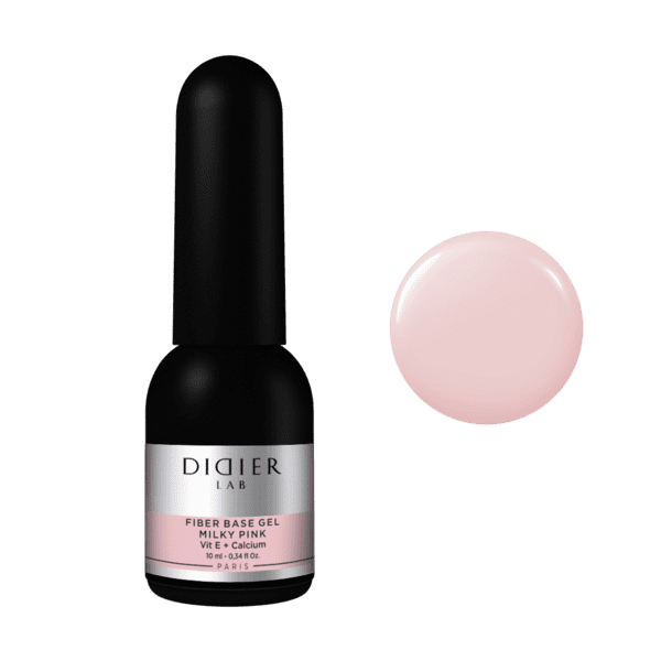 Regenerująca baza do hybryd i żeli Smart Fiber Base "Didier Lab" w kolorze Milky Pink, 10ml