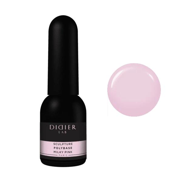 Lakier Kauczukowy Polybase "Didier Lab", Milky Pink, 10ml
