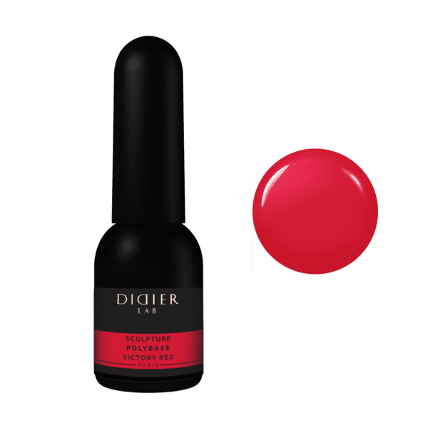 Czerwony Lakier Kauczukowy Polybase "Didier Lab", Victory Red, 10ml