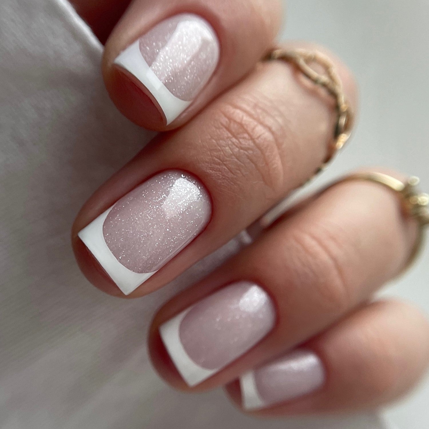 Stylizacja "french" przy użyciu bazy shimmer white smart fiber didier lab