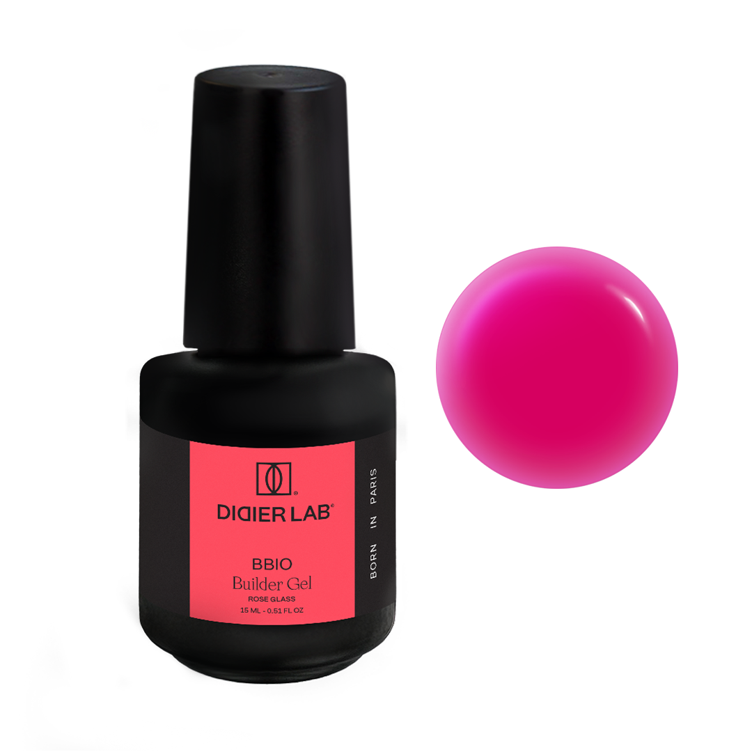 BBIO Żel budujący w butelce "Didier Lab", Rose Glass, 15 ml