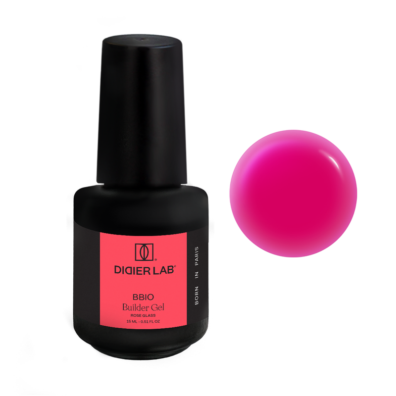BBIO Żel budujący w butelce "Didier Lab", Rose Glass, 15ml