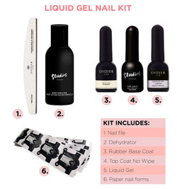 Liquid gel nail kit